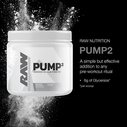 RAW Pump2 Pre Workout | Glycerol Pump Pre Workout Supplement, Pump Supplement für beste Ergebnisse oder jedes Preworkout-Pulver | Verbesserte Hydratation und Energieboost | Ungeschmack (20 Portionen)