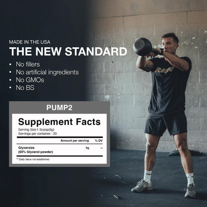 RAW Pump2 Pre Workout | Glycerol Pump Pre Workout Supplement, Pump Supplement für beste Ergebnisse oder jedes Preworkout-Pulver | Verbesserte Hydratation und Energieboost | Ungeschmack (20 Portionen)