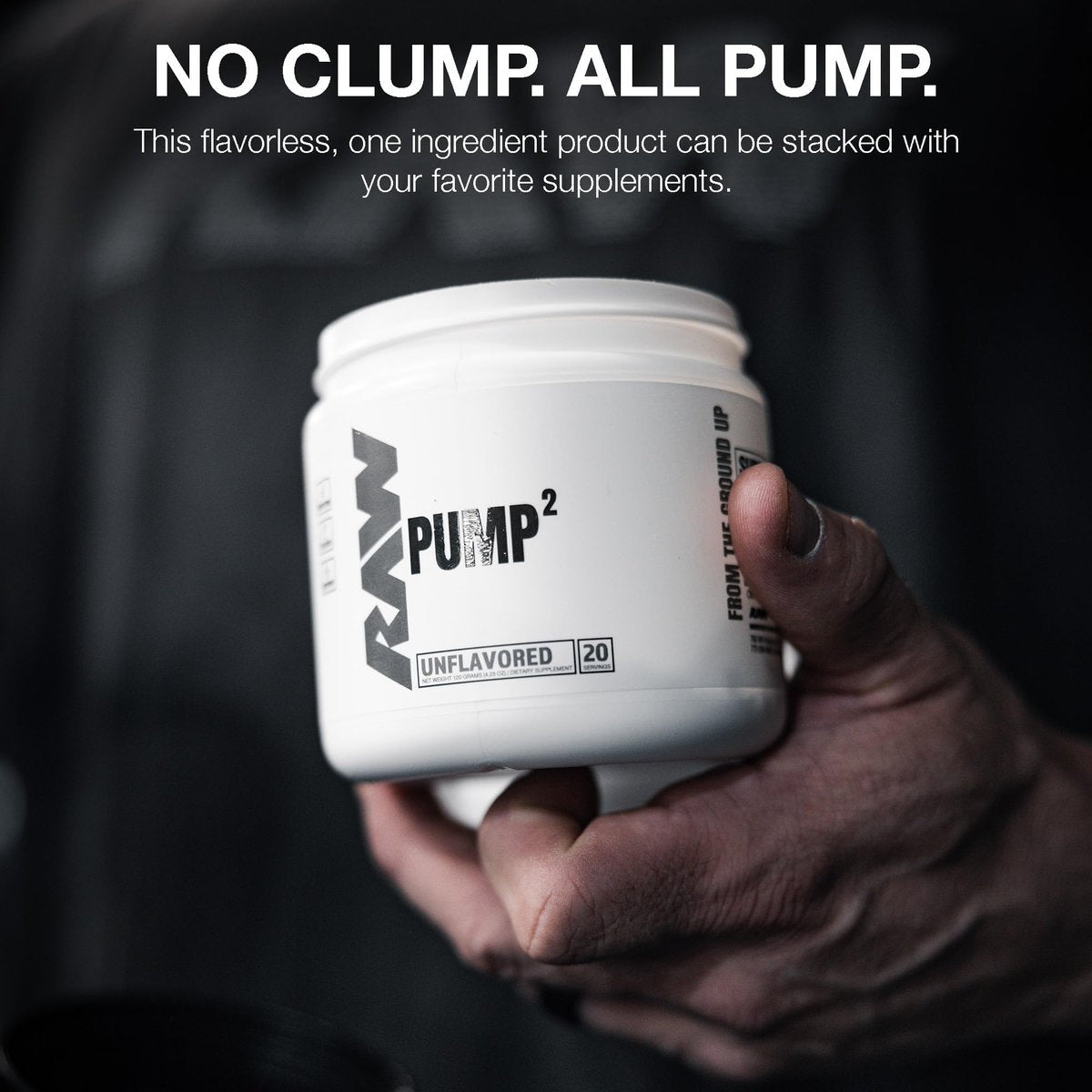 RAW Pump2 Pre Workout | Glycerol Pump Pre Workout Supplement, Pump Supplement für beste Ergebnisse oder jedes Preworkout-Pulver | Verbesserte Hydratation und Energieboost | Ungeschmack (20 Portionen)
