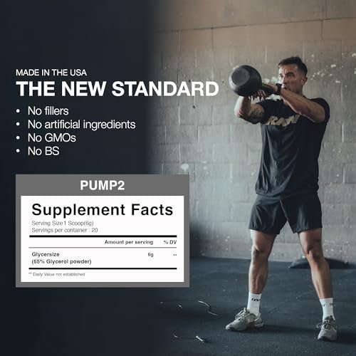 RAW Pump2 Pre Workout | Glycerol Pump Pre Workout Supplement, Pump Supplement für beste Ergebnisse oder jedes Preworkout-Pulver | Verbesserte Hydratation und Energieboost | Ungeschmack (20 Portionen)