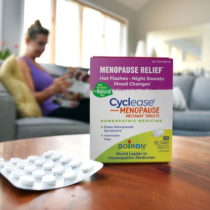 Boiron Cyclease Menopause – 120 Tabletten (2x60) zur Linderung von Hitzewallungen, Stimmungsschwankungen, Nachtschweiß und Reizbarkeit