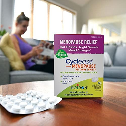 Boiron Cyclease Menopause – 120 Tabletten (2x60) zur Linderung von Hitzewallungen, Stimmungsschwankungen, Nachtschweiß und Reizbarkeit