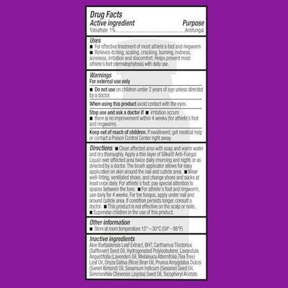 SILKA Max Strength Antifungal Liquid für gesunde Nägel mit Pinselapplikator - Ergebnisse in 1 Woche, Nagelpilzbehandlung für geschädigte Zehennägel, Fußpilzbehandlung, Tolnaftat 1% 0,45 Fl Oz