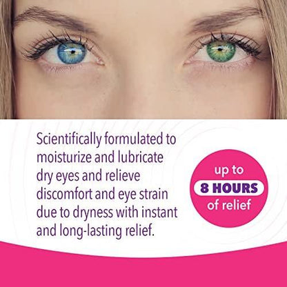 iVIZIA Sterile Lubricant Eye Drops für trockene Augen, konservierungsmittelfrei, feuchtigkeitsspendend, Linderung bei trockenen Augen, kontaktlinsenfreundlich, 0,16 fl oz Flasche