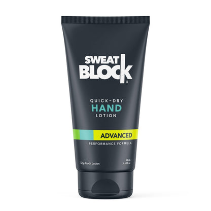 SweatBlock Antitranspirant Handlotion für schwitzige Hände 1,69 fl oz Reisegröße Schnelltrocknende Hyperhidrose-Behandlung für Männer und Frauen Nicht reizende dermatologisch getestete Formel für tägliches Selbstvertrauen