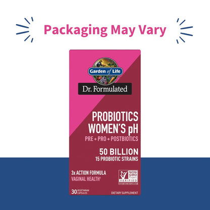 Garden of Life Dr Formulated Once Daily 3-in-1 Complete Prebiotika, Postbiotika und Probiotika für Frauen – Prä + PRO + Postbiotikum für Verdauungs-, Immun- und Vaginalgesundheit, 30-Tage-Vorrat