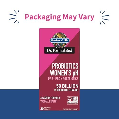 Garden of Life Dr Formulated Once Daily 3-in-1 Complete Prebiotika, Postbiotika und Probiotika für Frauen – Prä + PRO + Postbiotikum für Verdauungs-, Immun- und Vaginalgesundheit, 30-Tage-Vorrat