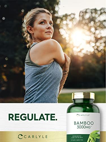 Carlyle Bambus-Extrakt Kapseln | 300 Stück | 210 mg Silicium | Nicht-GVO, Glutenfrei