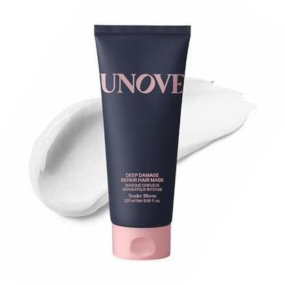 UNOVE Deep Damage Repair Haar Maske – Protein-Haarmaske für geschädigtes Haar | Tiefenpflege & Keratin-Haarmaske für trockenes, frizziges Haar | Koreanische Haarpflege | Tender Bloom, 207 ml