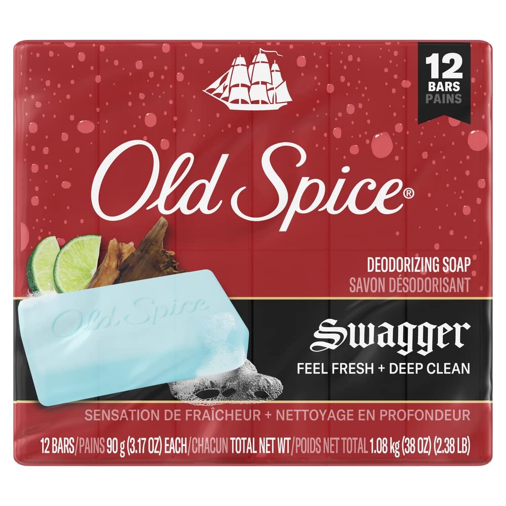 Old Spice Herrenseife Swagger – 12er-Pack, 3,17 oz pro Riegel