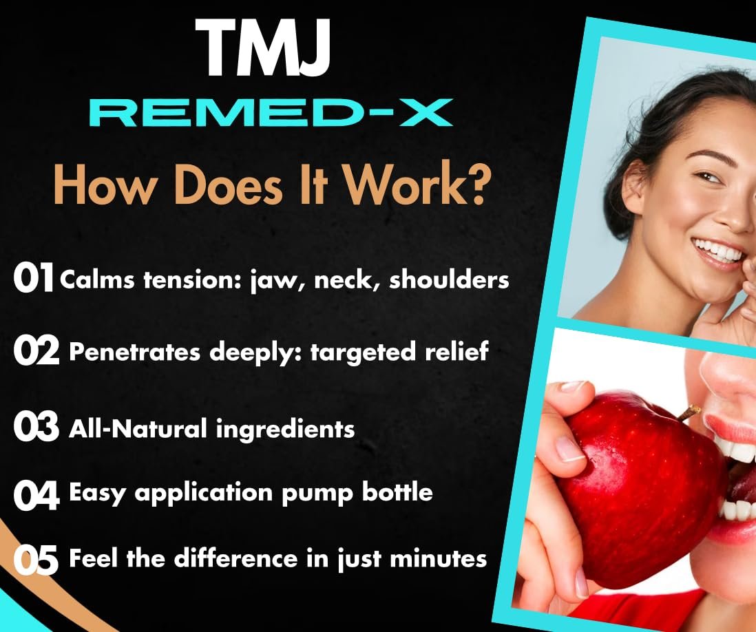 Dr. A's TMJ Remed-X Jaw Relief Serum | Natürliches Öl gegen Kieferverspannungen, Zähneknirschen & Kieferschmerzen – 30 ml