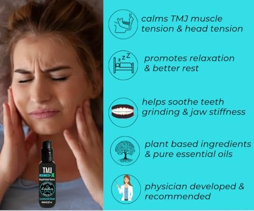 Dr. A's TMJ Remed-X Jaw Relief Serum | Natürliches Öl gegen Kieferverspannungen, Zähneknirschen & Kieferschmerzen – 30 ml