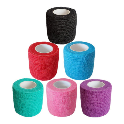 Baisunt 6er-Pack 5,1 cm Selbstklebende Kohäsive Bandage, Elastischer Selbsthaftender Verband, Atmungsaktiver Sport-Wickel für Handgelenk, Knöchel, Tattoo (5 Yards, Mehrfarbig)