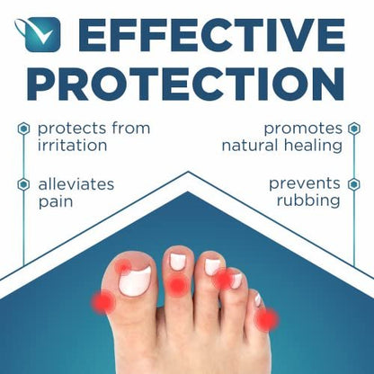 Weiche Gel-Zehenkappen mit heilendem Kokosöl – 6 wiederverwendbare kleine & große Zehenprotektoren gegen eingewachsene oder fehlende Zehennägel, Hühneraugen, Hornhaut & Blasen
