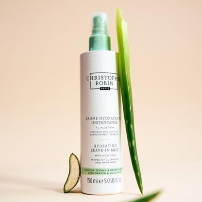Christophe Robin Hydratisierender Leave-In Nebel mit Aloe Vera für Kopfhaut und Haar – entwirrt und pflegt, 150 ml