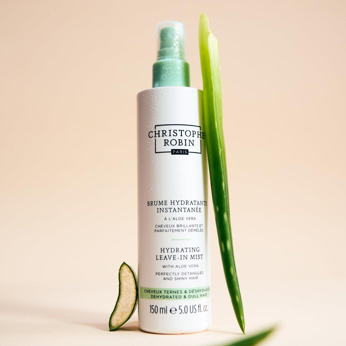 Christophe Robin Hydratisierender Leave-In Nebel mit Aloe Vera für Kopfhaut und Haar – entwirrt und pflegt, 150 ml