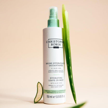Christophe Robin Hydratisierender Leave-In Nebel mit Aloe Vera für Kopfhaut und Haar – entwirrt und pflegt, 150 ml