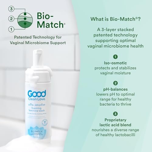 Good Clean Love Ultra Sensitive Schaum-Intimwaschmittel pH-ausgeglichen, sanfte Reinigung für Frauen mit natürlichen Inhaltsstoffen, wasserbasiert, 148 ml