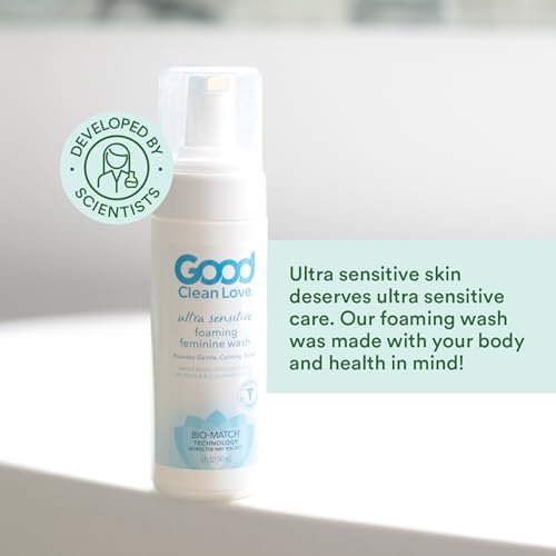 Good Clean Love Ultra Sensitive Schaum-Intimwaschmittel pH-ausgeglichen, sanfte Reinigung für Frauen mit natürlichen Inhaltsstoffen, wasserbasiert, 148 ml