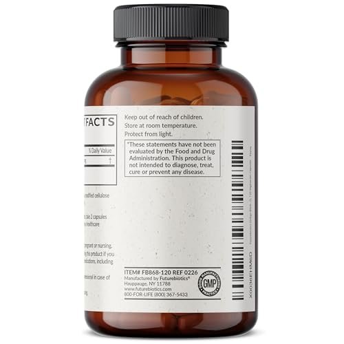 Futurebiotics Ginkgo Biloba Extra Strength – 120 vegane Kapseln zur Unterstützung der Gehirnfunktion und des Gedächtnisses