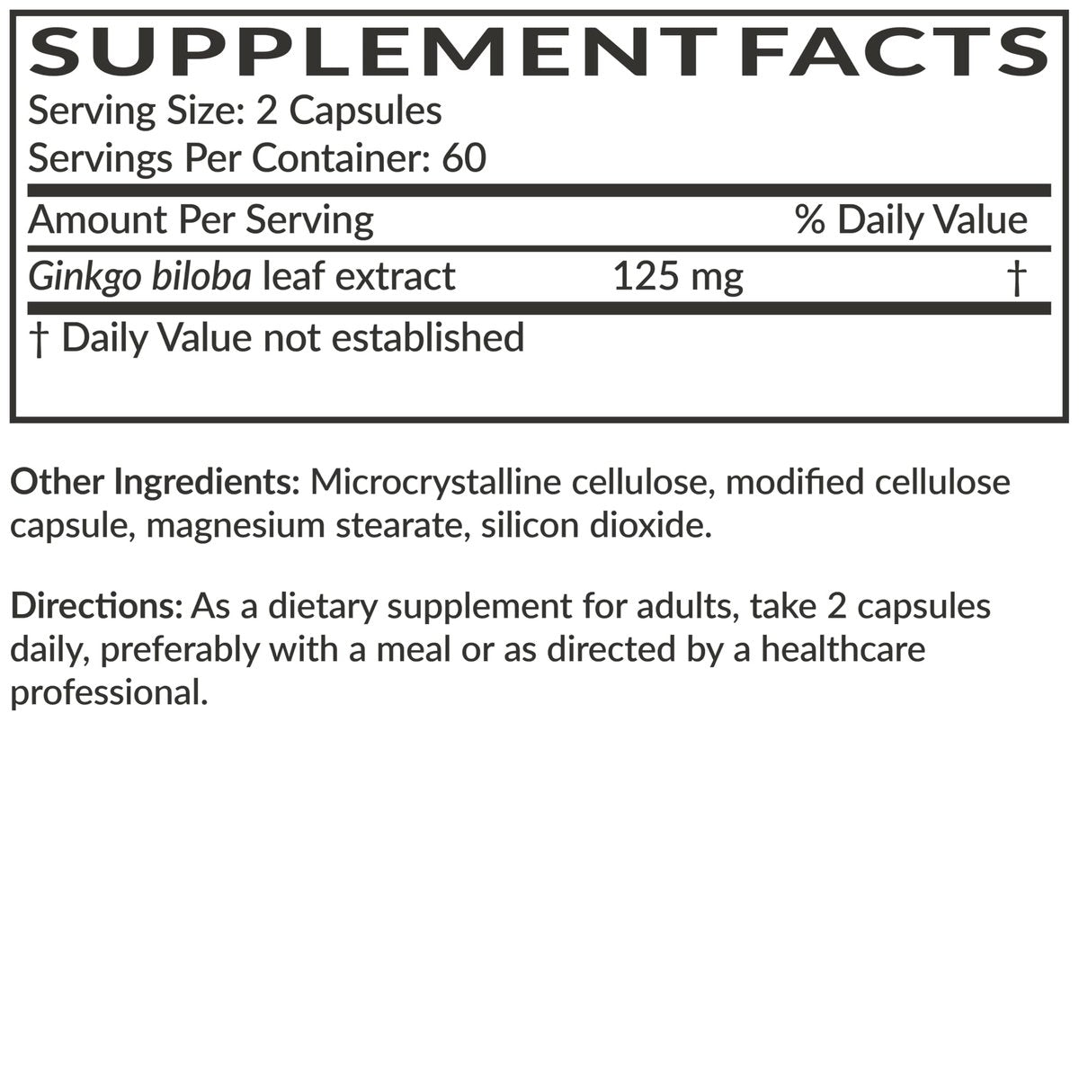 Futurebiotics Ginkgo Biloba Extra Strength – 120 vegane Kapseln zur Unterstützung der Gehirnfunktion und des Gedächtnisses