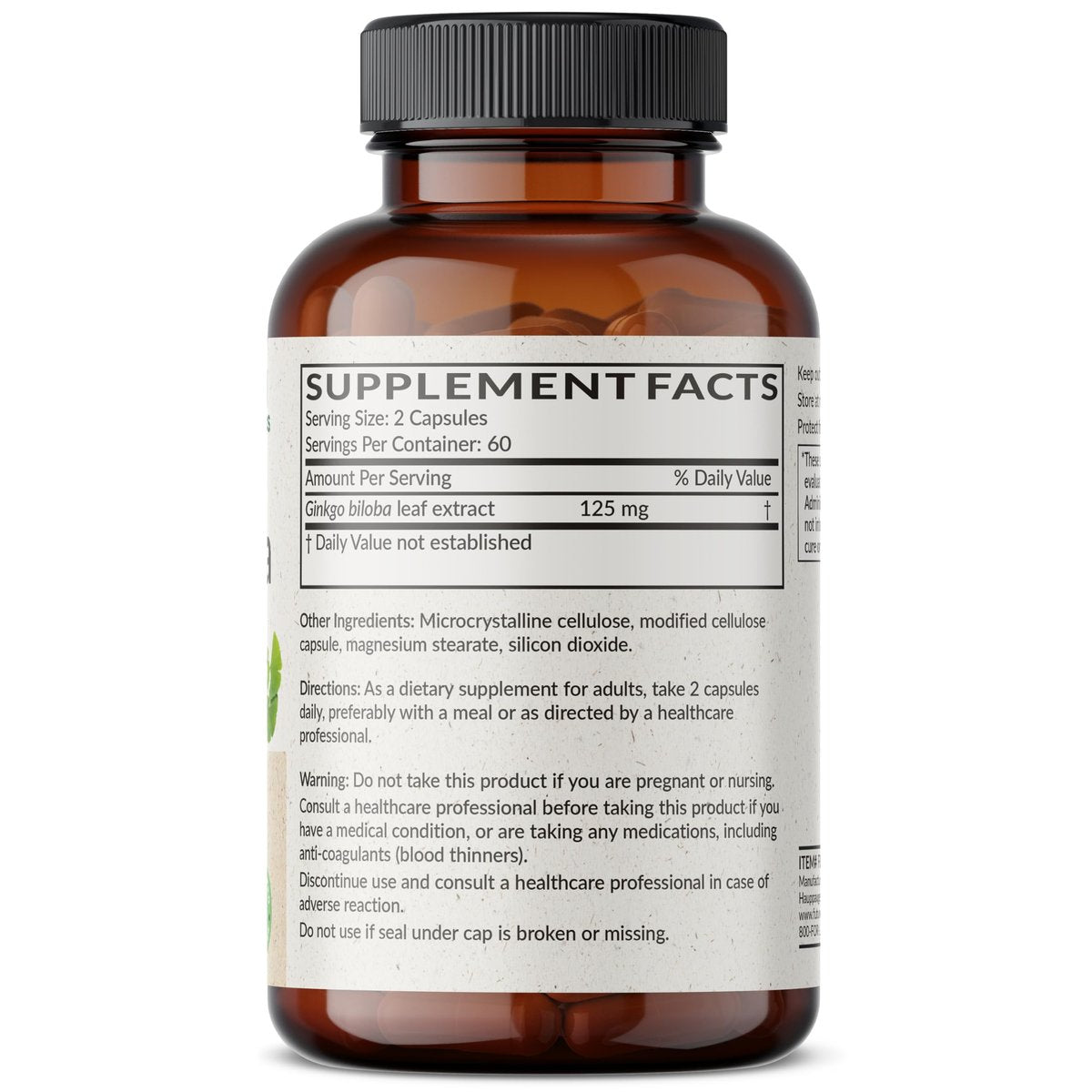 Futurebiotics Ginkgo Biloba Extra Strength – 120 vegane Kapseln zur Unterstützung der Gehirnfunktion und des Gedächtnisses