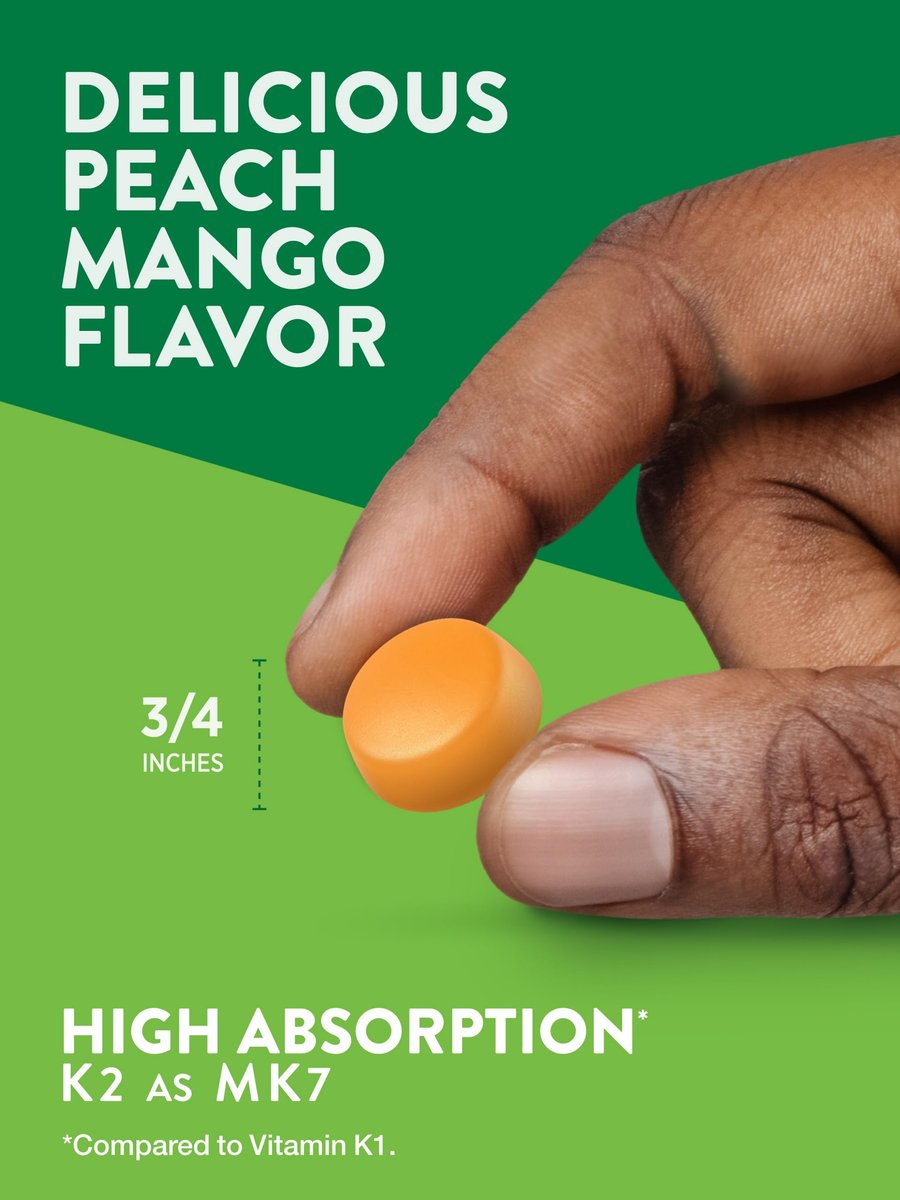 Nature's Truth Vitamin D3 + K2 Gummis | 50 Stück | Pfirsich-Mango-Geschmack | Vegetarisch, Nicht-GVO & Glutenfrei