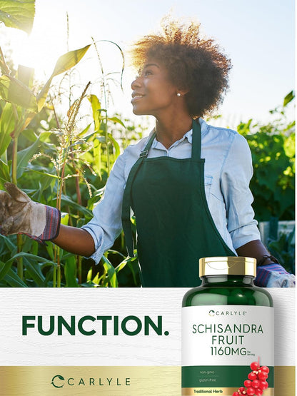 Carlyle Schisandra Supplement 1160 mg | 200 Kapseln | Beerenfruchtextrakt | Non-GMO & Glutenfrei