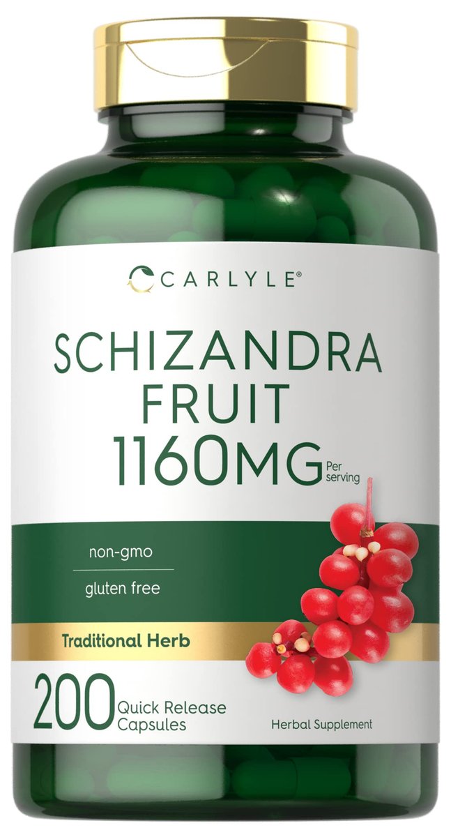 Carlyle Schisandra Supplement 1160 mg | 200 Kapseln | Beerenfruchtextrakt | Non-GMO & Glutenfrei