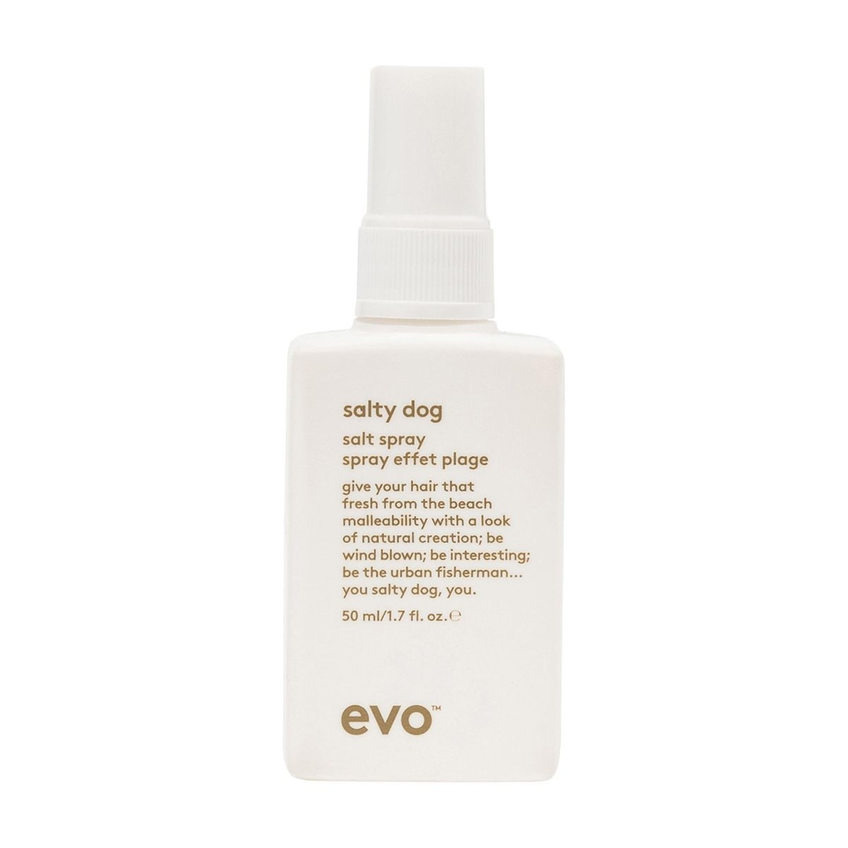 EVO Salty Dog Sea Salt Haarspray für alle Haartypen – Strandtextur & Volumenspray mit mattem Finish – 1,7 fl oz, Reisegröße