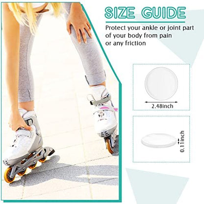 Sotiff 4er-Pack Hockey-Knöchel-Gel-Pads, Skate-Knöchel-Gel-Scheiben, Schutz für Stiefel, Schlittschuhzubehör für Eislaufen, Reiten, Skifahren, 6,3 cm (rund)
