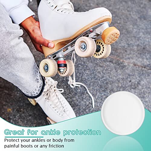 Sotiff 4er-Pack Hockey-Knöchel-Gel-Pads, Skate-Knöchel-Gel-Scheiben, Schutz für Stiefel, Schlittschuhzubehör für Eislaufen, Reiten, Skifahren, 6,3 cm (rund)