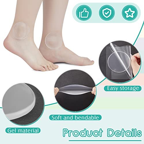 Sotiff 4er-Pack Hockey-Knöchel-Gel-Pads, Skate-Knöchel-Gel-Scheiben, Schutz für Stiefel, Schlittschuhzubehör für Eislaufen, Reiten, Skifahren, 6,3 cm (rund)