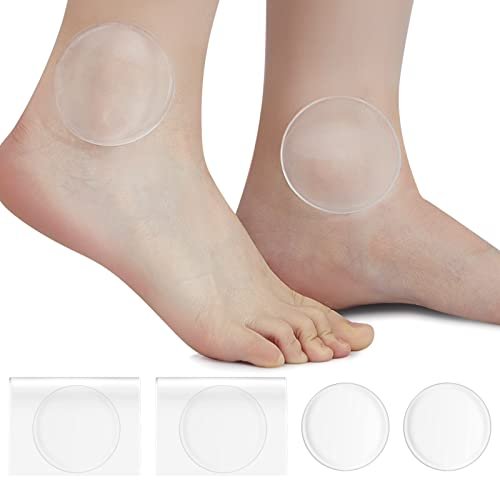 Sotiff 4er-Pack Hockey-Knöchel-Gel-Pads, Skate-Knöchel-Gel-Scheiben, Schutz für Stiefel, Schlittschuhzubehör für Eislaufen, Reiten, Skifahren, 6,3 cm (rund)