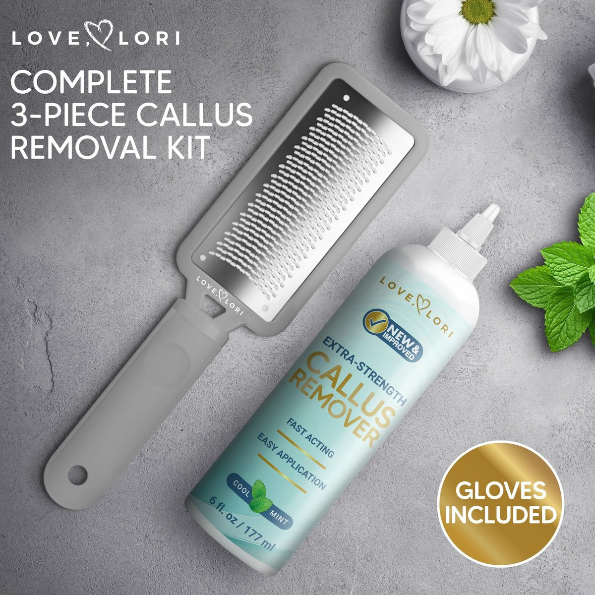 Fuß-Hornhautentferner-Set – Fußfeile & Hornhaut-Gel, Peeling für abgestorbene Haut, 177 ml