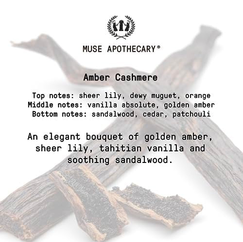 Muse Apothecary Linen Ritual – Aromatisches, beruhigendes und entspannendes Wäschespray mit ätherischen Ölen – 2er-Pack (8 oz) Amber Cashmere