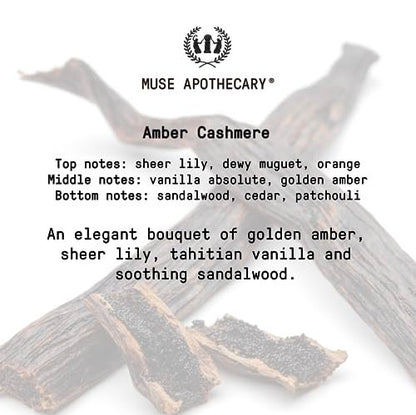 Muse Apothecary Linen Ritual – Aromatisches, beruhigendes und entspannendes Wäschespray mit ätherischen Ölen – 2er-Pack (8 oz) Amber Cashmere