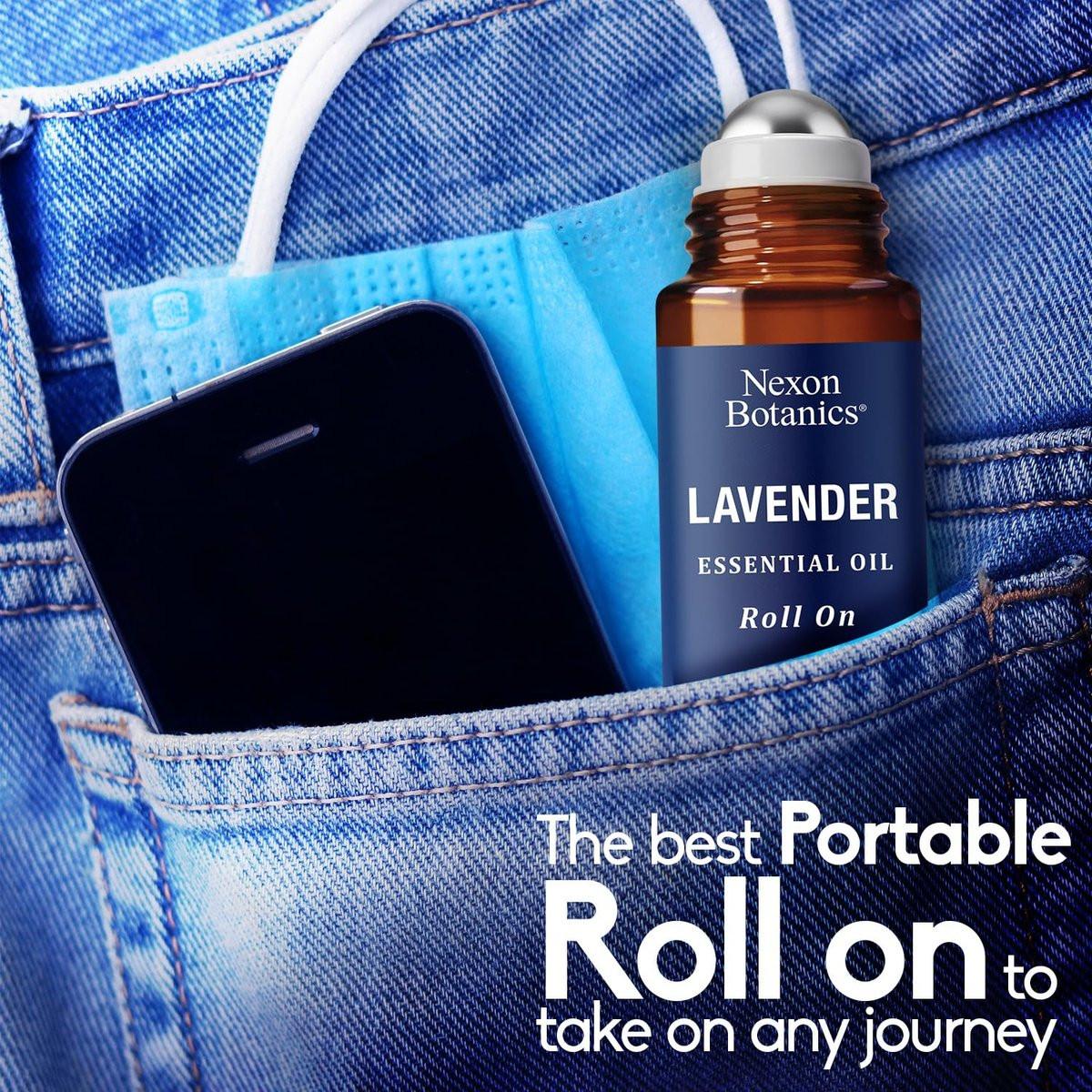 Lavendel Ätherisches Öl Roll-On 10 ml – Reine & natürliche Mischung, vorverdünnter Roller für Ruhe, Entspannung & Hautpflege – Nexon Botanics