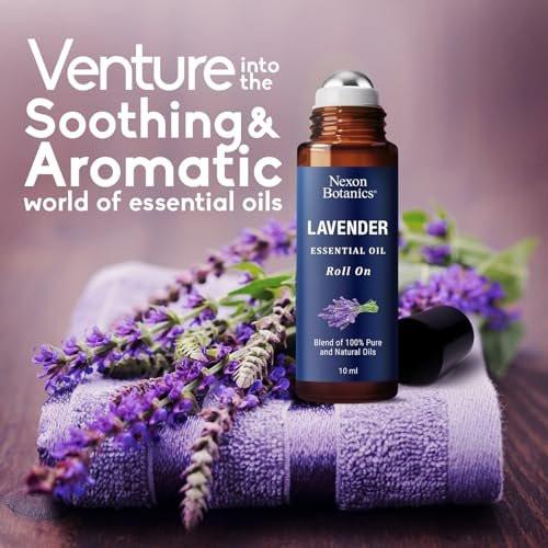 Lavendel Ätherisches Öl Roll-On 10 ml – Reine & natürliche Mischung, vorverdünnter Roller für Ruhe, Entspannung & Hautpflege – Nexon Botanics