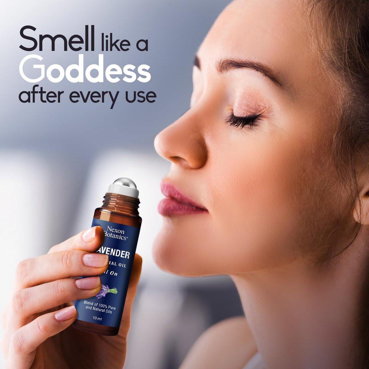 Lavendel Ätherisches Öl Roll-On 10 ml – Reine & natürliche Mischung, vorverdünnter Roller für Ruhe, Entspannung & Hautpflege – Nexon Botanics