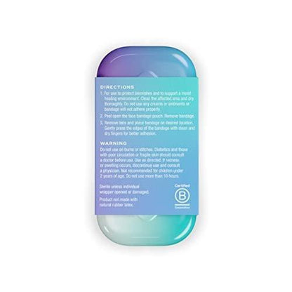 Welly Bandagen - Biggie Face Savers, Hydrokolloid-Akne-Pflaster, haftend, große Patch-Form für Kinn, Nase und Stirn, transparent - 8 Stück