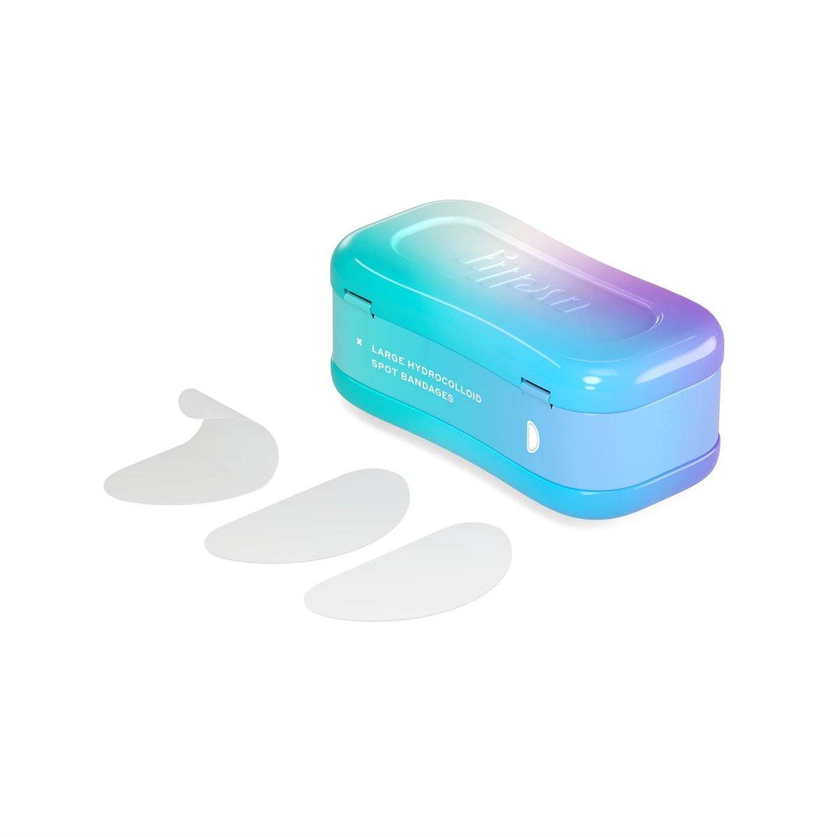 Welly Bandagen - Biggie Face Savers, Hydrokolloid-Akne-Pflaster, haftend, große Patch-Form für Kinn, Nase und Stirn, transparent - 8 Stück