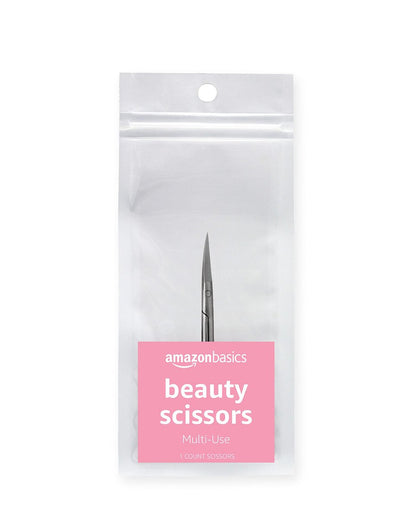 Professionelle Beauty-Schere aus Edelstahl, gebogene Präzisionsschere für Nagelhaut & mehr – Silber