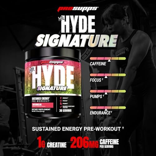 ProSupps Mr. Hyde Signature Pre Workout Pulver mit Kreatin, Beta-Alanin & Koffein – Leistung, Energie & Ausdauer – Reines Fitness- & Gym-Supplement für Männer & Frauen (Wassermelone, 30 Portionen)