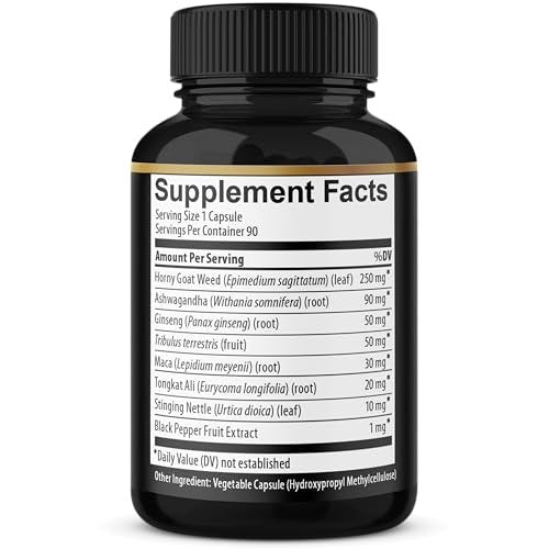 BMVINVOL Bockshornklee Kapseln mit Maca, Ginseng, Tribulus Terrestris, Ashwagandha, Schwarzem Pfeffer - 90 Kapseln für 3 Monate