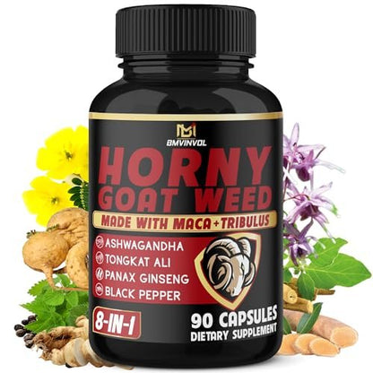 BMVINVOL Bockshornklee Kapseln mit Maca, Ginseng, Tribulus Terrestris, Ashwagandha, Schwarzem Pfeffer - 90 Kapseln für 3 Monate