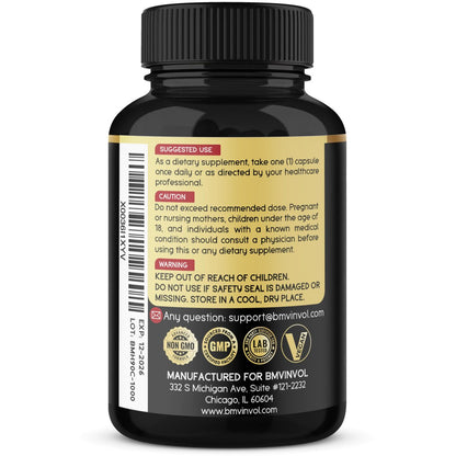 BMVINVOL Bockshornklee Kapseln mit Maca, Ginseng, Tribulus Terrestris, Ashwagandha, Schwarzem Pfeffer - 90 Kapseln für 3 Monate