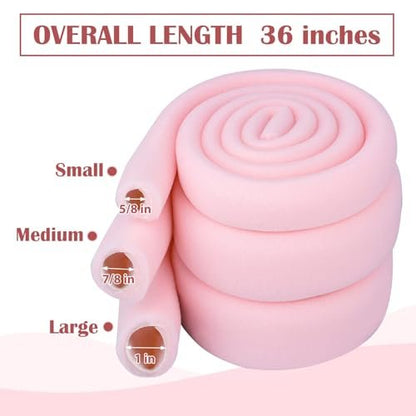 Ultrassist Zehenhülle mit Überlappung, Kleine Größe 5/8" Innendurchmesser, 36" Rolle, Schaumstoff-Zehenschutz für Blasen, Ballen, Hühneraugen