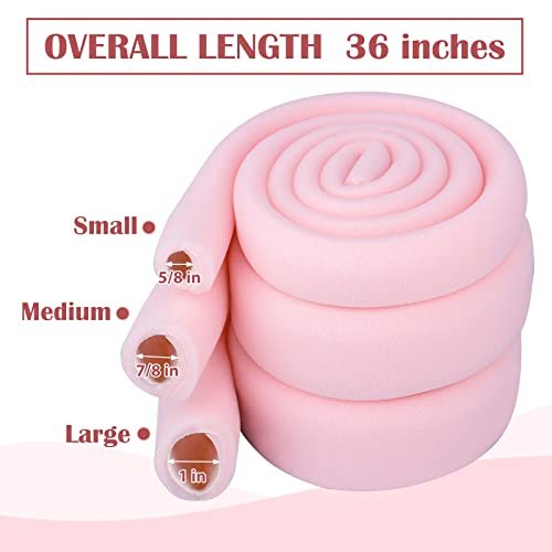 Ultrassist Zehenschlauch mit Überlappung, Medium, 7/8" Innendurchmesser, 36" Rolle, Schaumstoff-Zehenschutz für Blasen, Ballenzehen, Hühneraugen