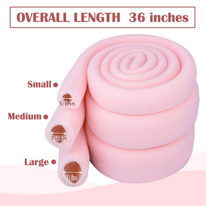 Ultrassist Zehenschlauch mit Überlappung, Medium, 7/8" Innendurchmesser, 36" Rolle, Schaumstoff-Zehenschutz für Blasen, Ballenzehen, Hühneraugen